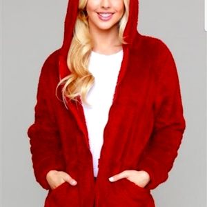 Faux fur hoodie